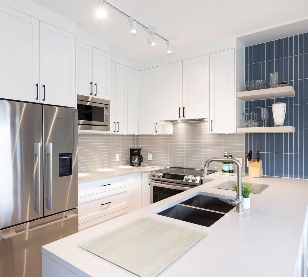 bright open floor plan kitchen